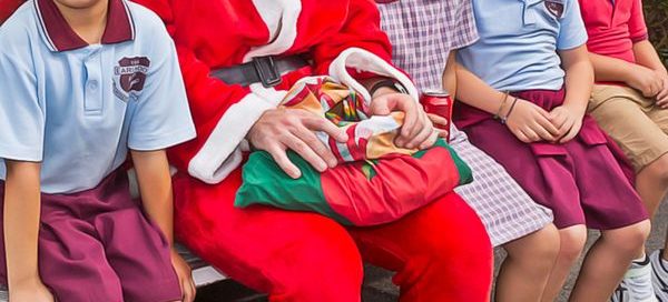 santa and a few of his biggest fans